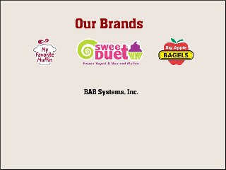 Web site www.babcorp.com, Jacobs Bros Bagels