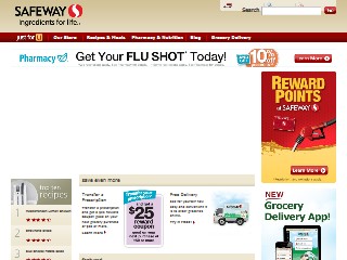 Web site www.safeway.com, Dominick's Finer Foods